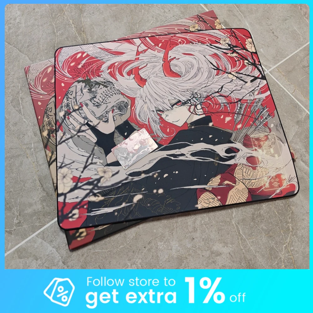 

AbyssGaming Red Skeleton Mouse Pad Professional Gamer with Ultra-fast Mid Hardness Speed Gaming MousePad Similar To Lightning