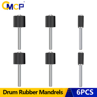 CMCP 6Pcs Rubber Mandrel Sanding Kit 3.175mm Shank Rod For Rotary Tool Abrasive Tool 12.7mm/6.35mm/9.5mm