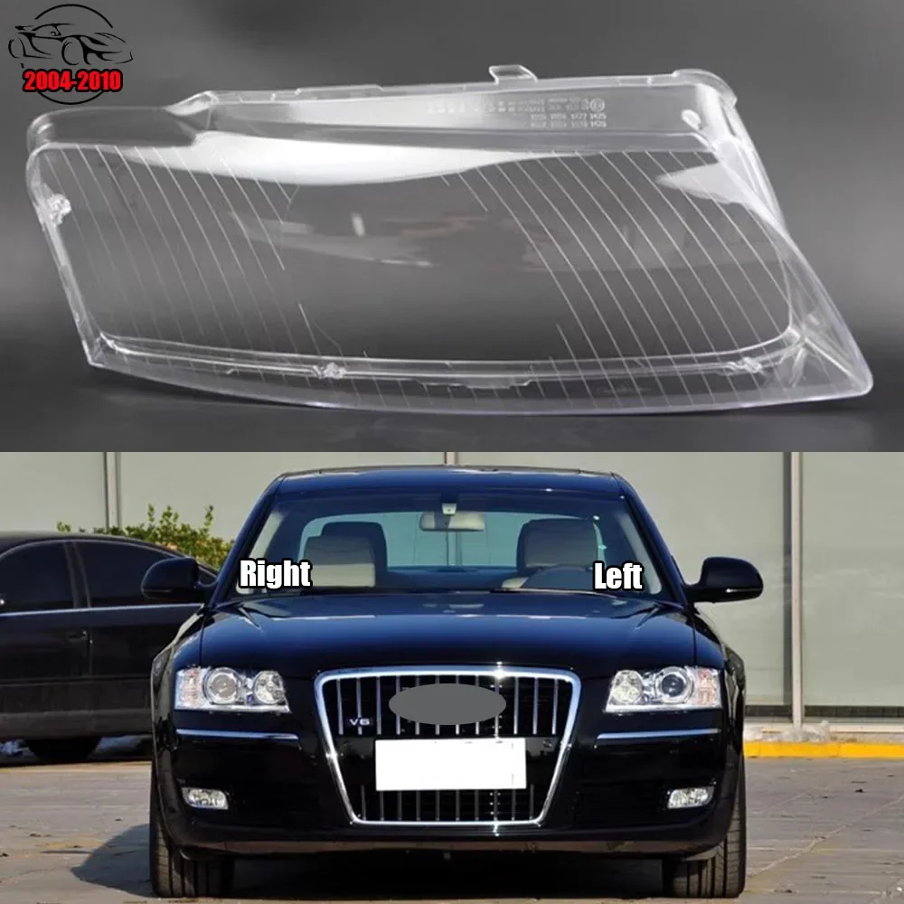 

For Audi A8 D3 2004-2010 Transparent Headlight Cover Lampshade Headlamp Lamp Shell Plexiglass Replace Original Lens