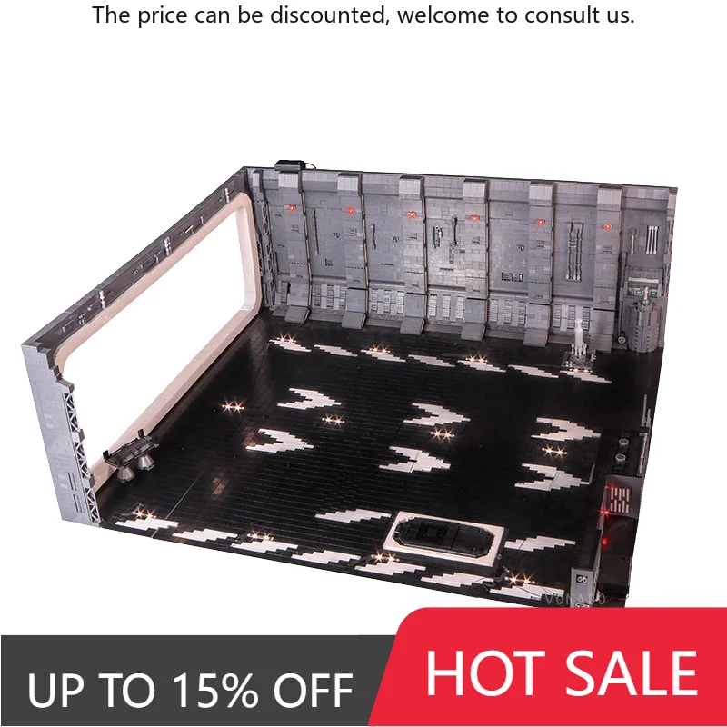 

MOC 0631 Star Plane Wars Millennium Falcon Death Star Apron Parking Station High Tech Building Block Assembly Toy Set