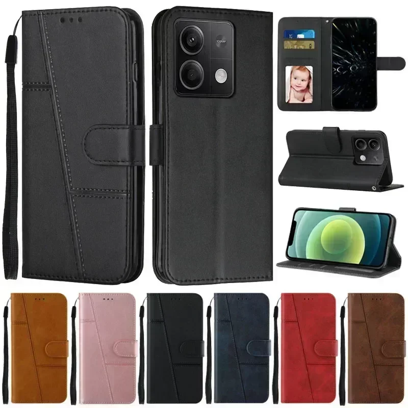 Чехол-книжка-книжка с откидной крышкой для Xiaomi Redmi Note 13 5G, чехол для телефона Coque Xiomi Xiaomi Redmi Note 13 Note 13 Pro 13 Pro Plus 5G