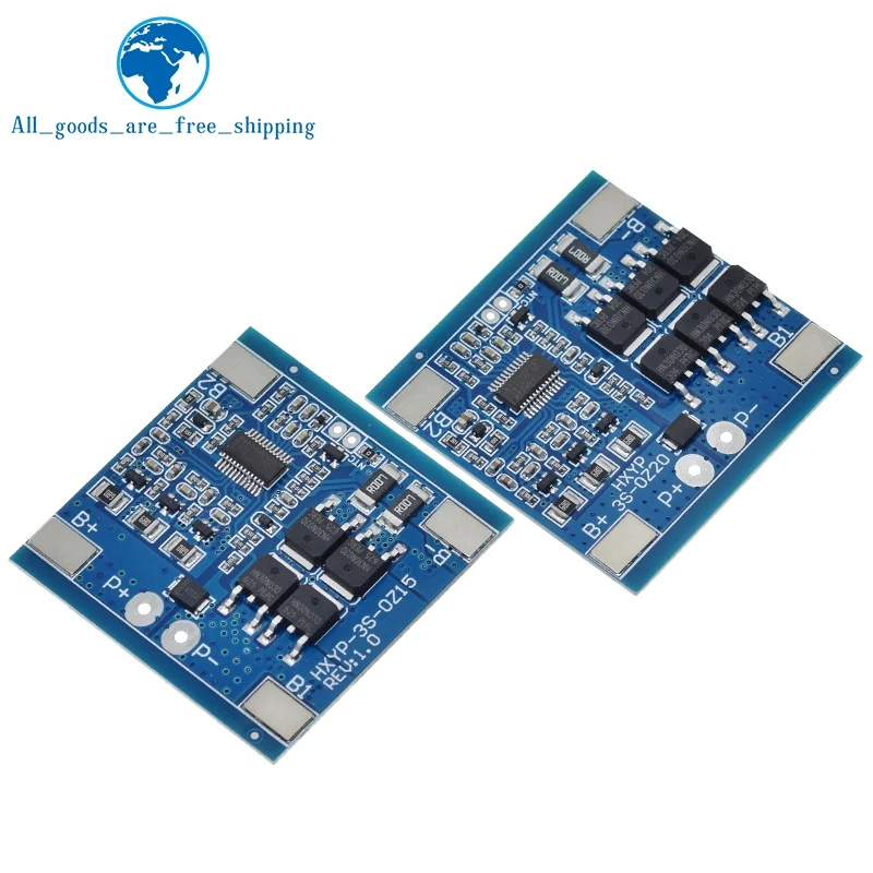 TZT 3S 12V 15A / 20A BMS 18650 Lithium Battery Protection Board 11.1V 12.6V Anti-overcharge With Balance And Temperature Control image 5