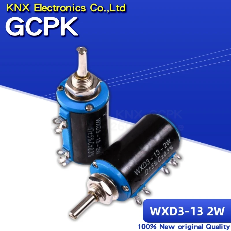 2pcs WXD3-13-2W 100 200 220 470 680 1K 2.2K 3.3K 4.7K 5.6K 6.8K 10K 22K 33K 47K 100K Ohm WXD3-13 2W Wirewound Potentiometer