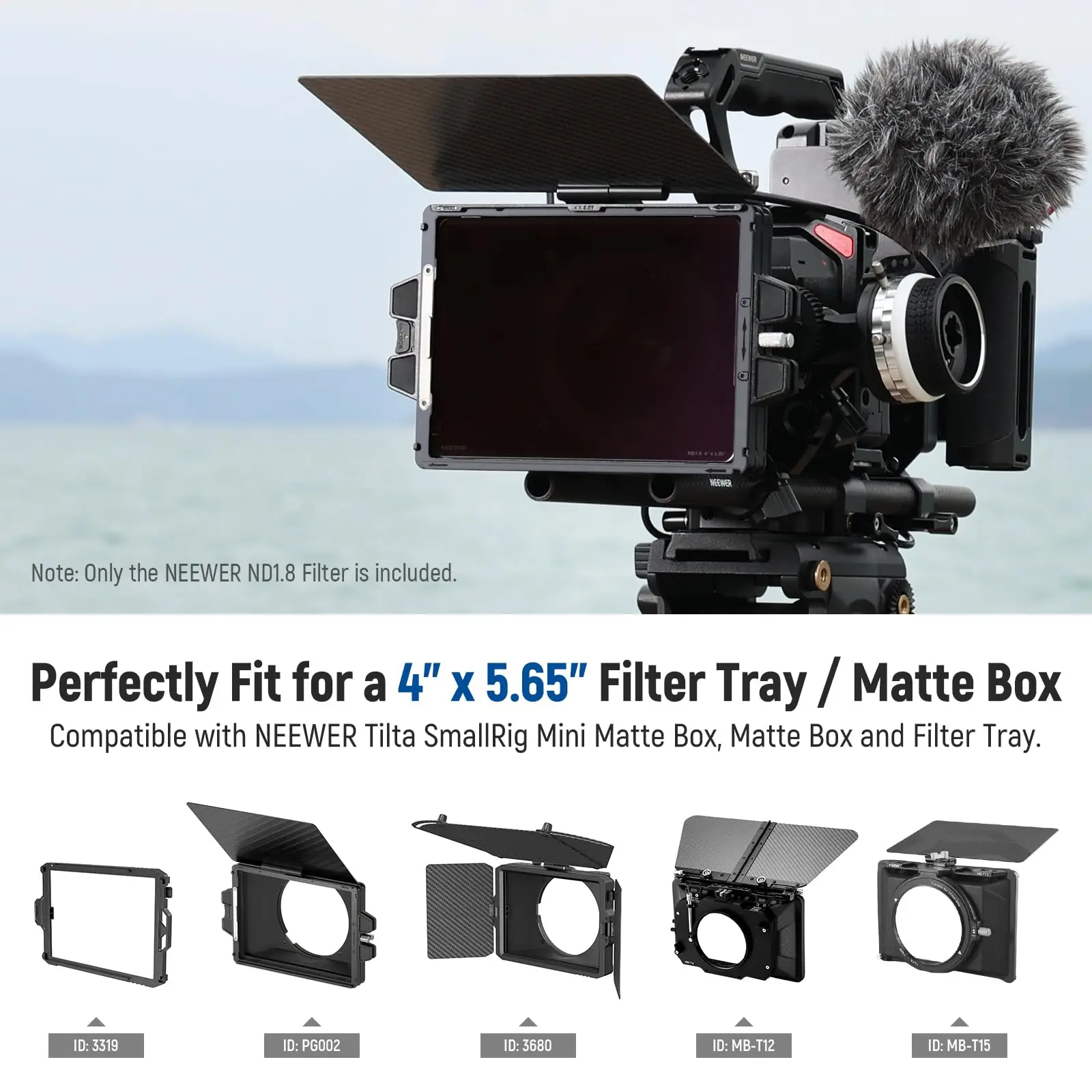 NEEWER Kwadratowy Filtr ND 4"x5.65" Dwustronny 30 Multi Nano Powlekany Filtr ND Cinema do NEEWER Matte Box dla Tilta SmallRig — zdjęcie produktu 3