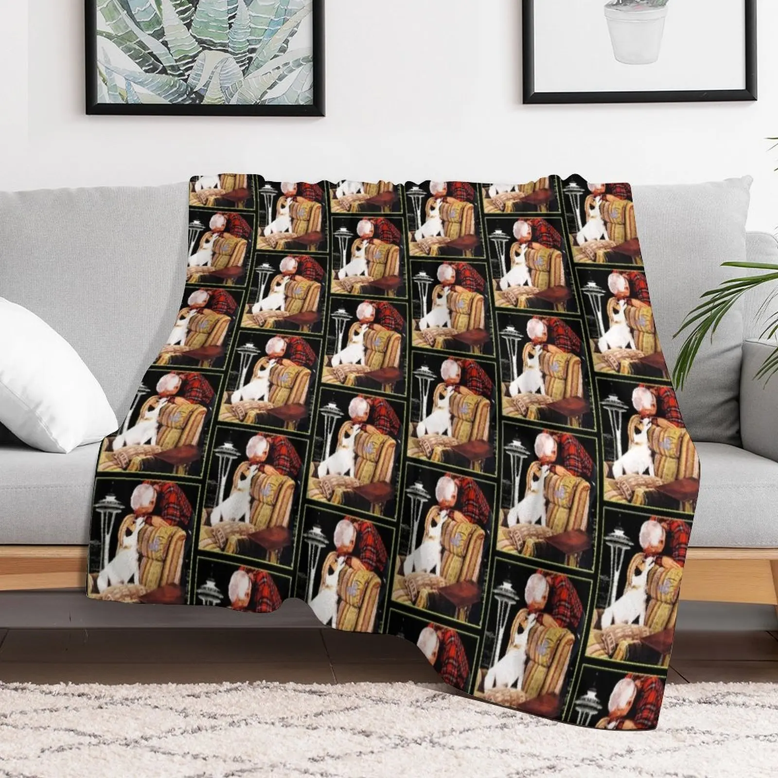 

Eddie and Martin Throw Blanket bed plaid Extra Large Throw Blankets