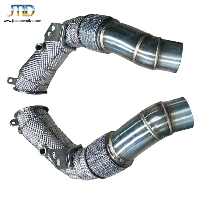 JTLD Hochwertiges 304SS Performance-Auspuffanlage-Fallrohr für BMW M5 F10 Downpipe Decat