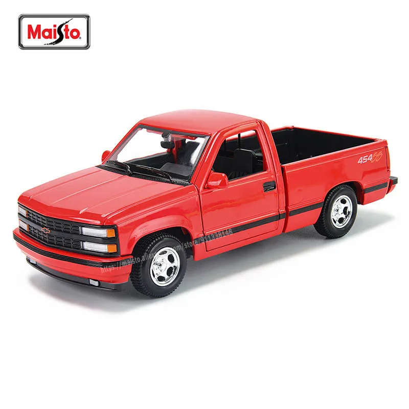 Maisto 1:24 New style 1993 454 SS Pick-up Red Highly-detailed die-cast precision model car Model collection gift