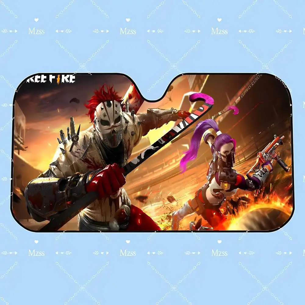 Jogo f-livre fogo carro pára-sol cortinas novo personalizado pára-brisa pára-sol capa da janela do carro pára-sol do carro capa do carro sunsha