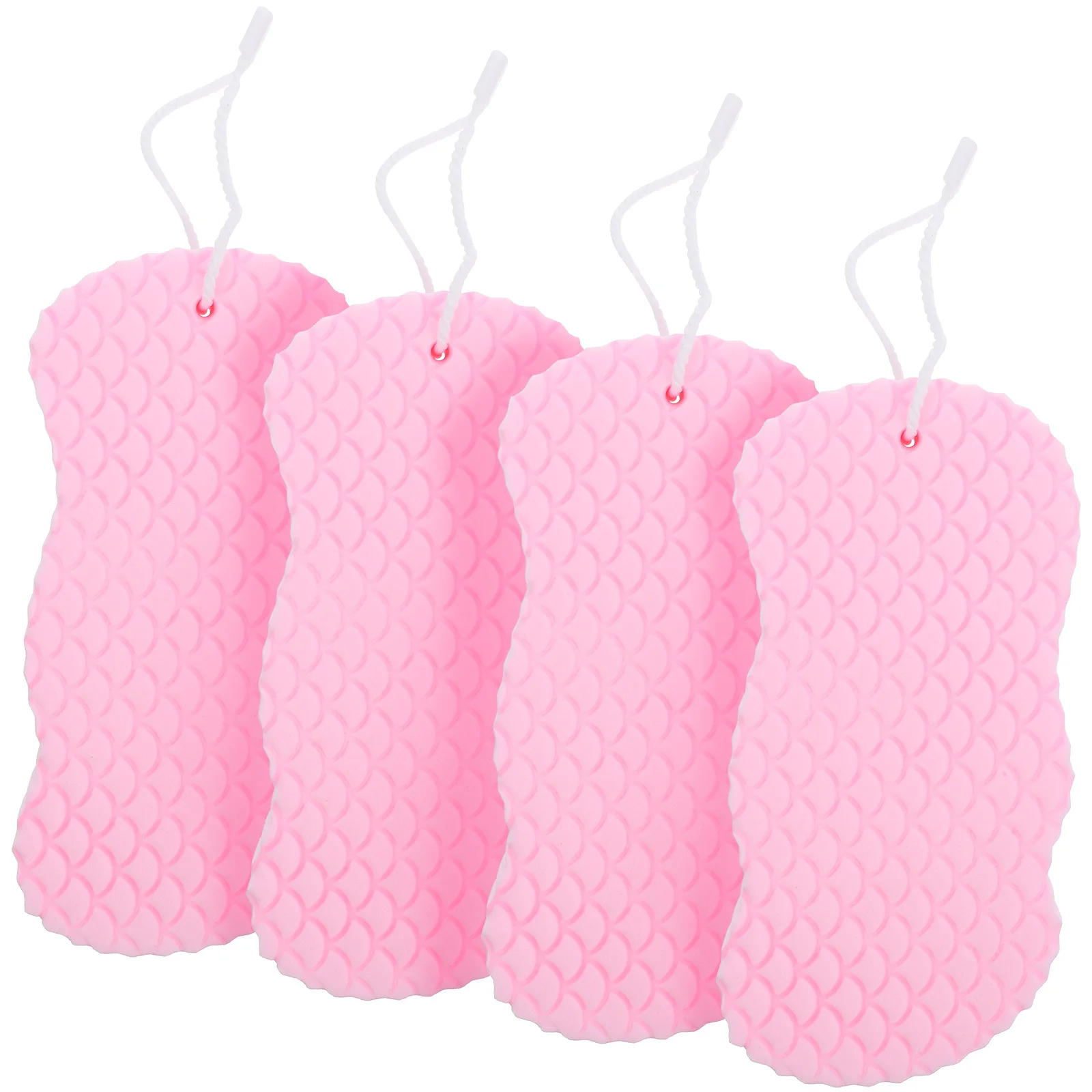 

4Pcs Kids Bathing Sponges Soft Double-Sided Supple Baby Body Scrubbers Lightweight Portable Shower Tools for Baby Skin Cleaning