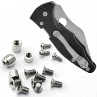 1Set Knife Handle Screw Titanium Alloy Handle Patch Screw For Spyderco C85 Yojimbo 2 Handle Screw Folding Knife Tool Accessories