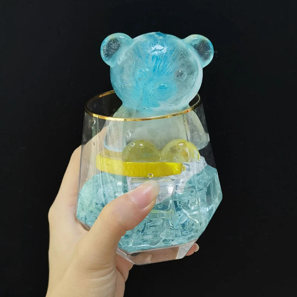 Cocoa Bear Ice Cube Silicone Mold DIY Home Rabbit Violent Candle Silicone Mold Scented Making Tools 3D DIY Handmade Fragrance