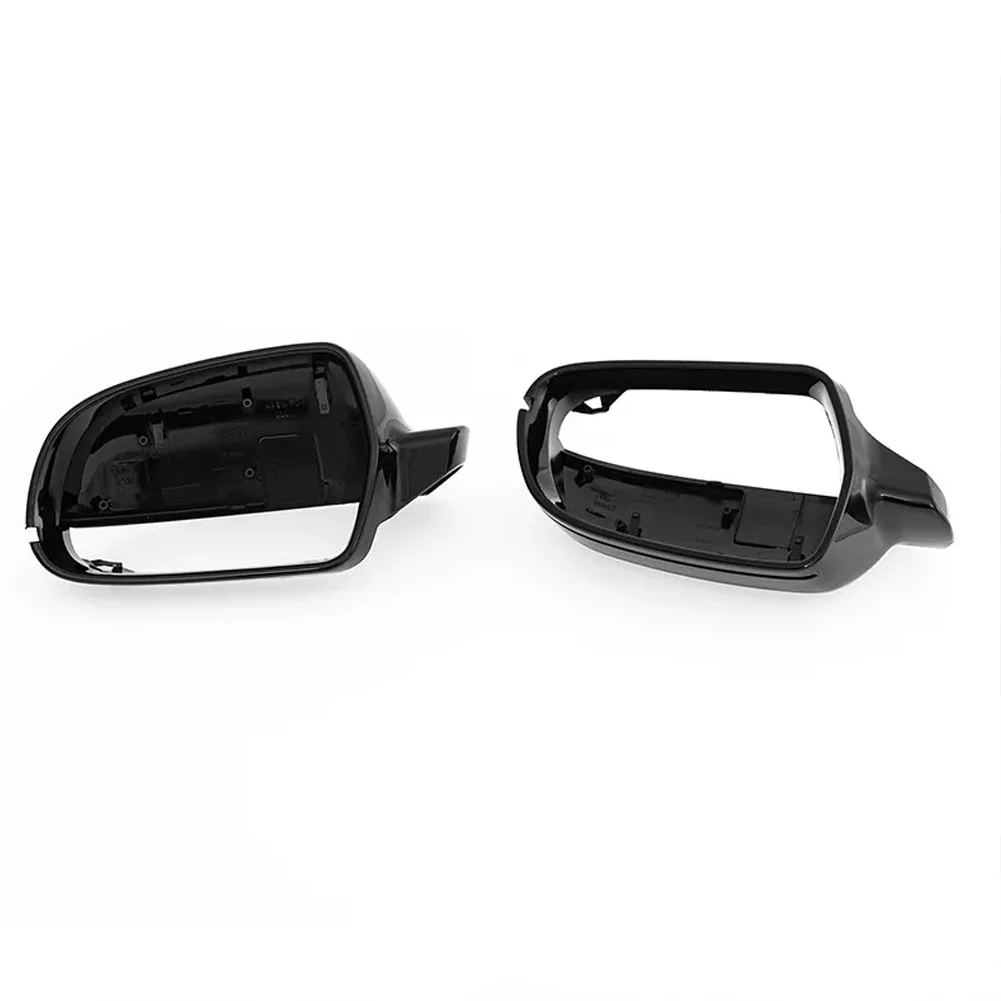 Rear View Mirror Cover in Bright Black for Models Compatible with For A3 and Others Simple Installation Process