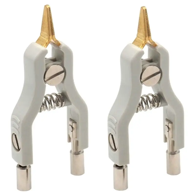 CMHI-Microresistivity Test Clip 2PCS Copper LCR Kelvin Test Clip Bridge Test Clamp Testing Instrument Accessories