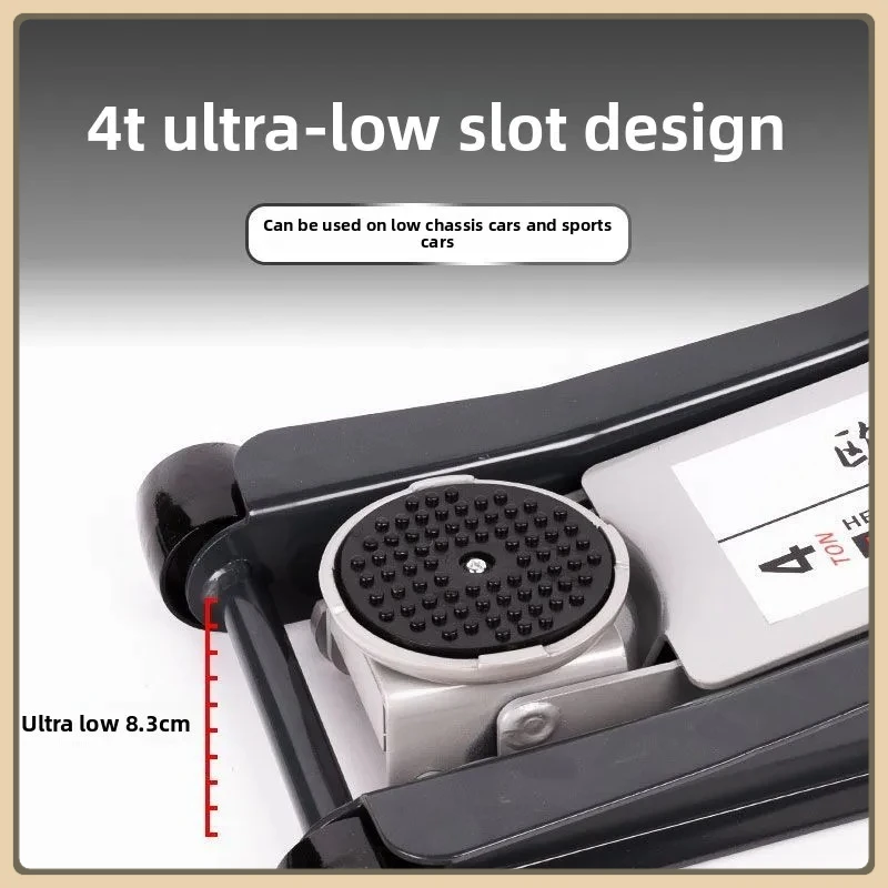 

NEW 2025 Small Cargo Car Car Jack Horizontal Hydraulic Hydraulic Double Pump 3 Tons Ultra-thin Low Pump Tire Replacement