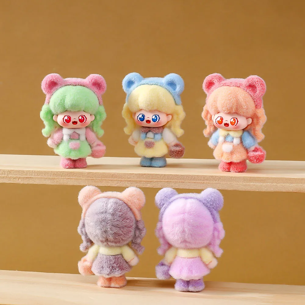 2026 Bear Hat Girls, Anime Flocked Action Figure, Fidgets Toy Decorative Pendant Desktop Kawaii Doll Ornaments Christmas Gifts
