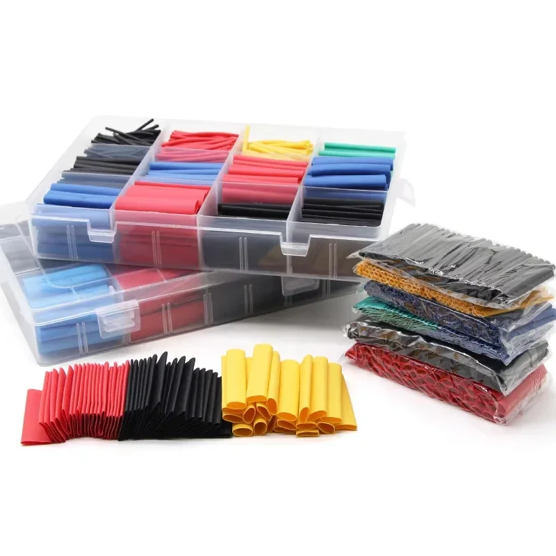 1/2/5Set Heat Shrink Tubing Wrapping kit 2:1 Shrinkable Wire Shrinking Wrap Tubing Wire Connect Cover Protection Sleeving