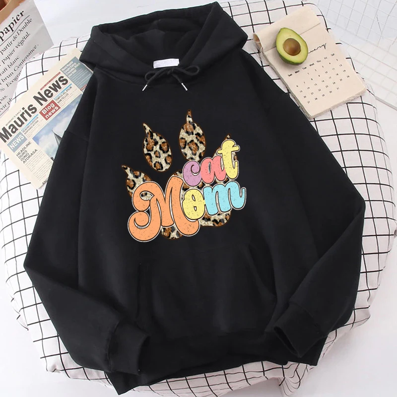 (Premium Hoodie)Fashion Hoodies Funny Cat Hoodie Harajuku Sweatshirts Women Long Sleeve Clothes