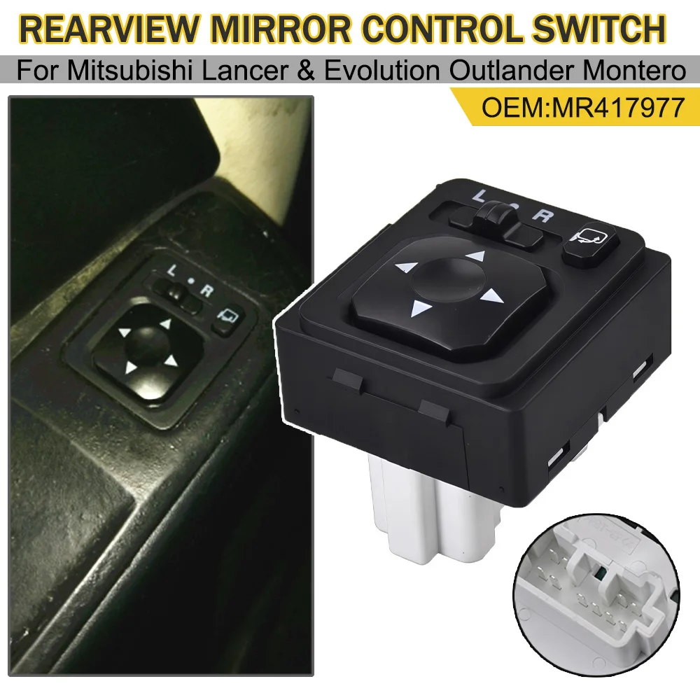 Interrupteur de rétroviseur avec télécommande pliable pour Mitsubishi Pajero Montero IO Pinin Outlander Lancer Galant ASX Eclipse