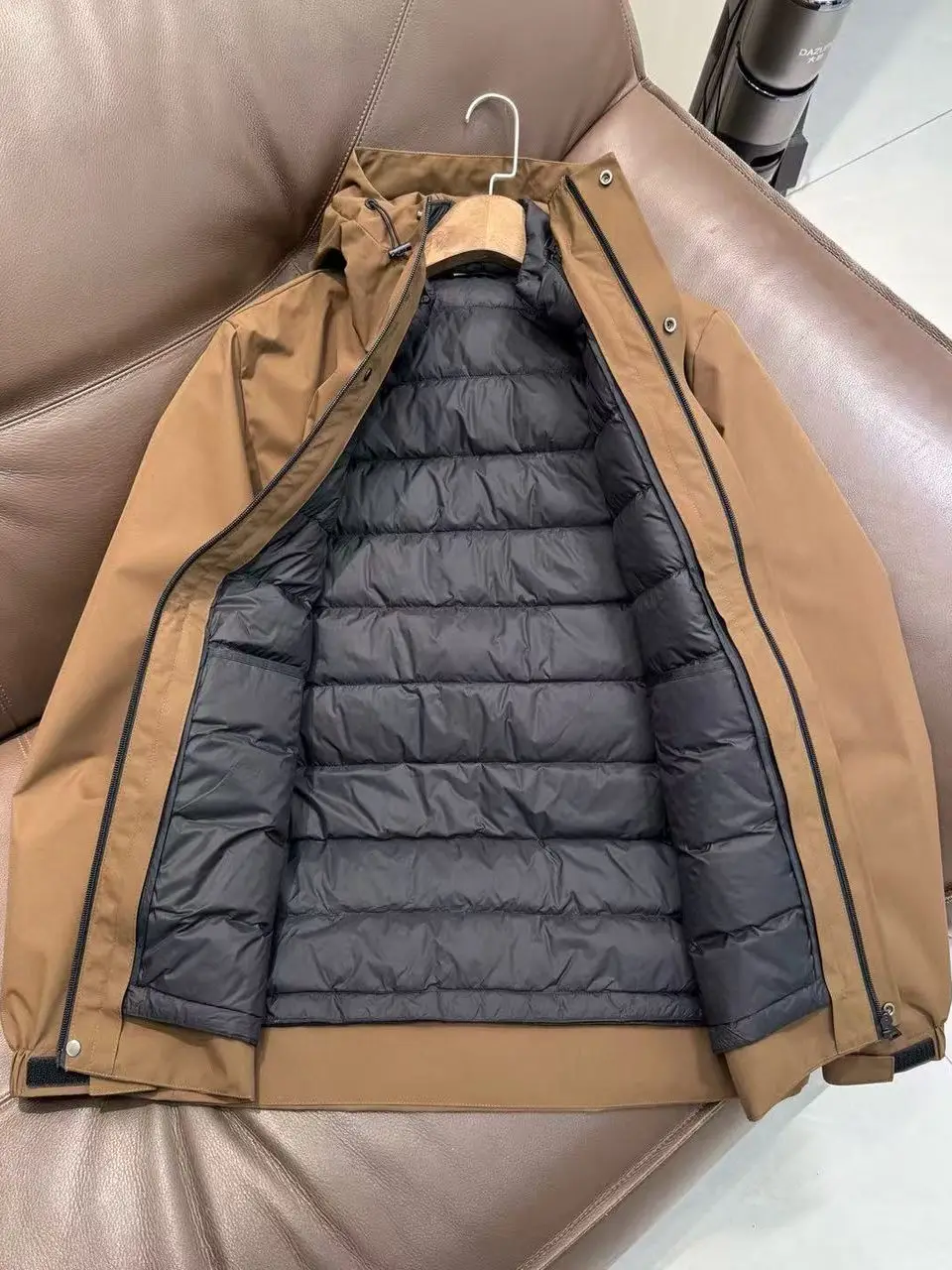 ملابس العمل الشتوية الخارجية أسفل Jaet قبعة الرجال والنساء Inteated قطعتين مجموعة يندبروف مقاوم للماء Du أسفل سترة وسراويل #4