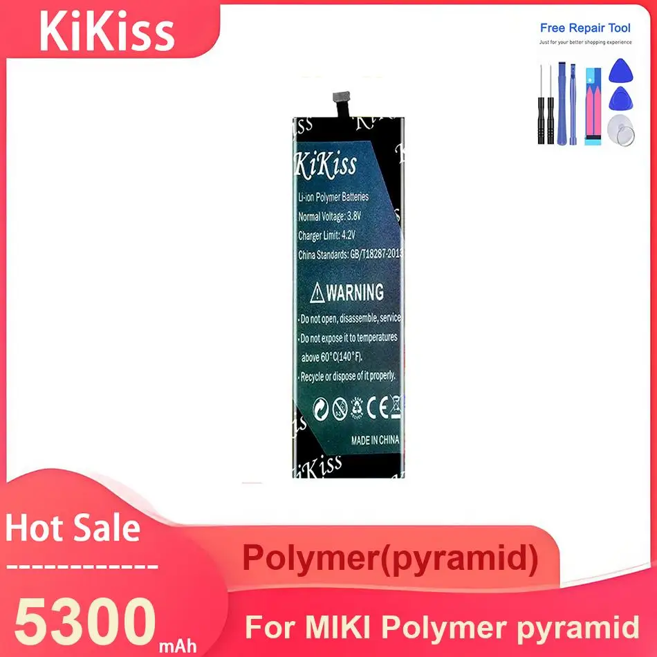 

Аккумулятор для мобильного телефона KiKiss для MIKI Polymer Pyramid, полимерные (пирамидальные) батареи 5300 мАч