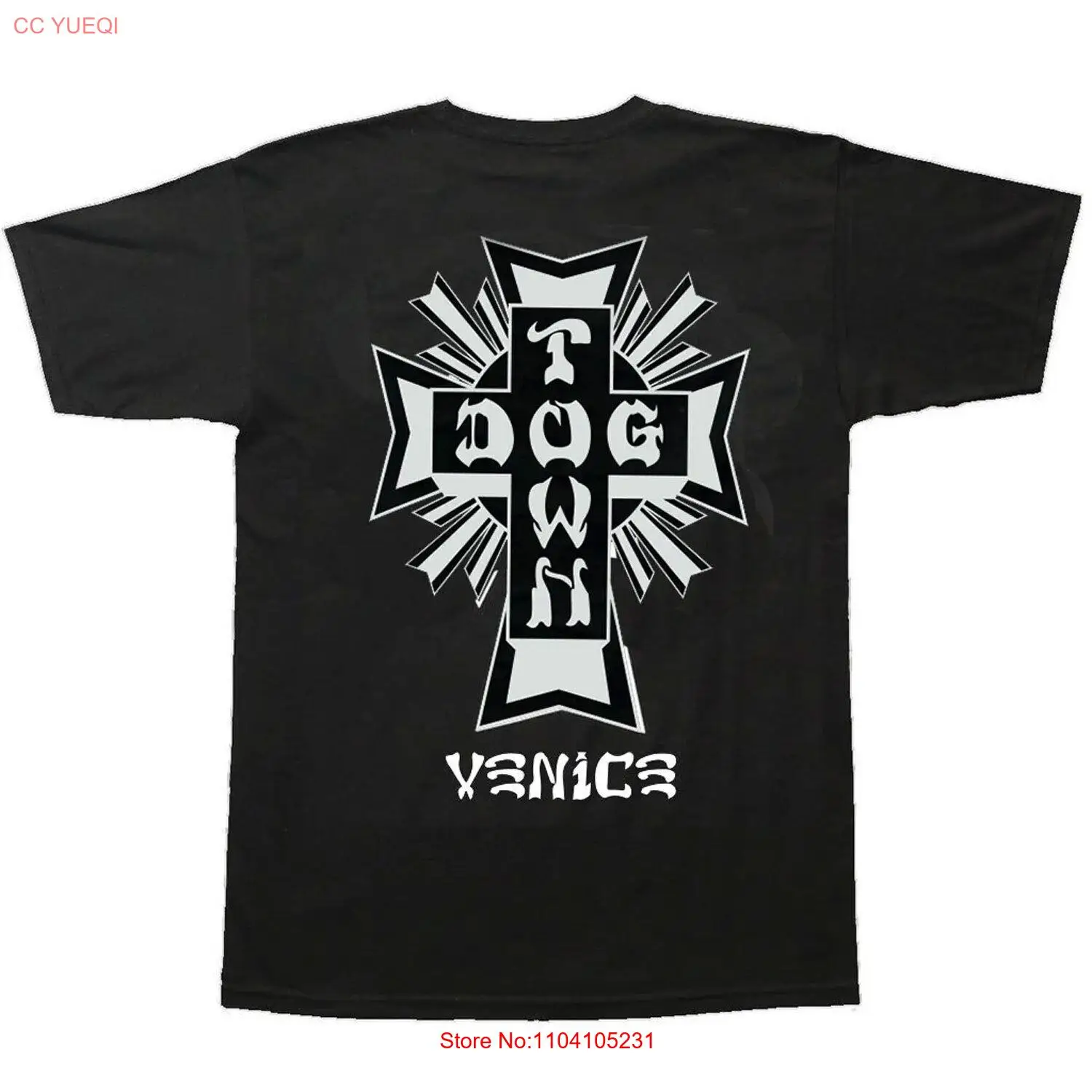 

Dogtown Skateboard T-Shirt Venice Cross Logo Black/White