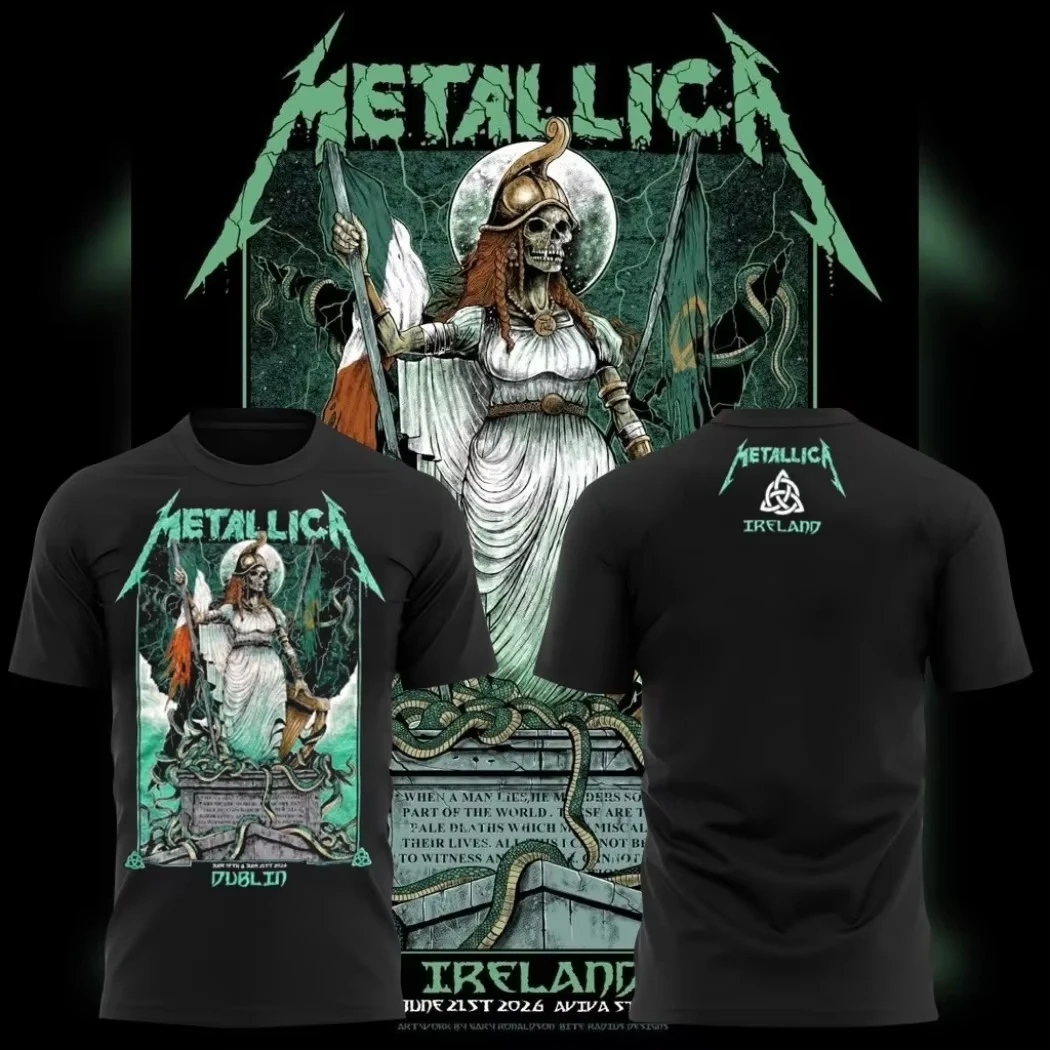Ireland Summer Clothing - Metallica Band M72 World Tour Dublin