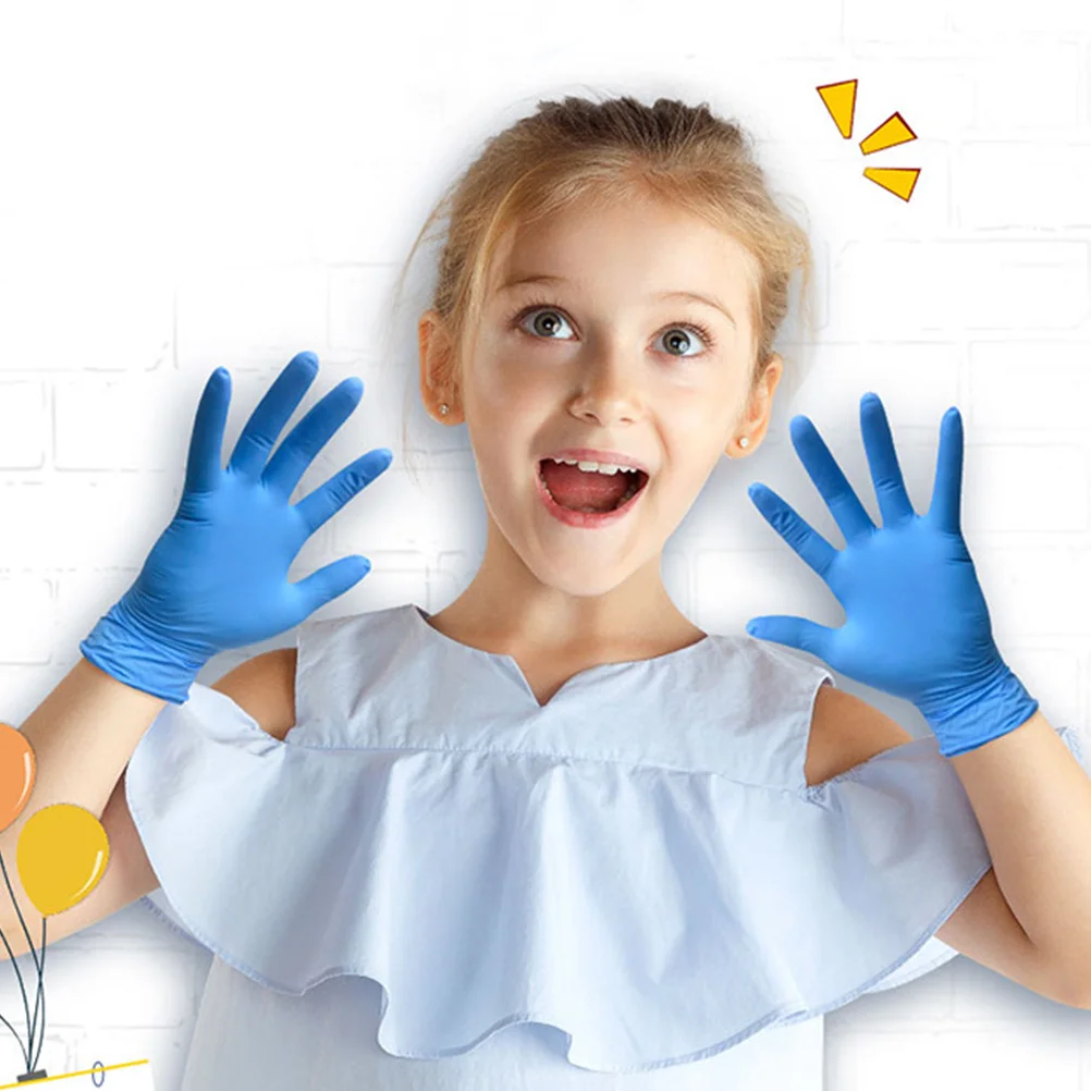 

Disposable Gloves Kids Gloves Large Size Harmless No Smell Ambidextrous School Outdoor Activity H Cover Accessories Home Daily