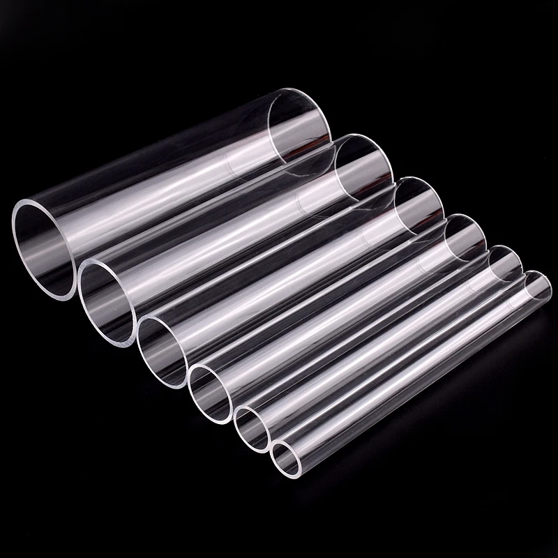 1~2PCS O.D 3mm~110mm High Transparent Acrylic Tube Fish Tank Aquarium Plexiglass Tube Garden Irrigation Water Supply Pipe