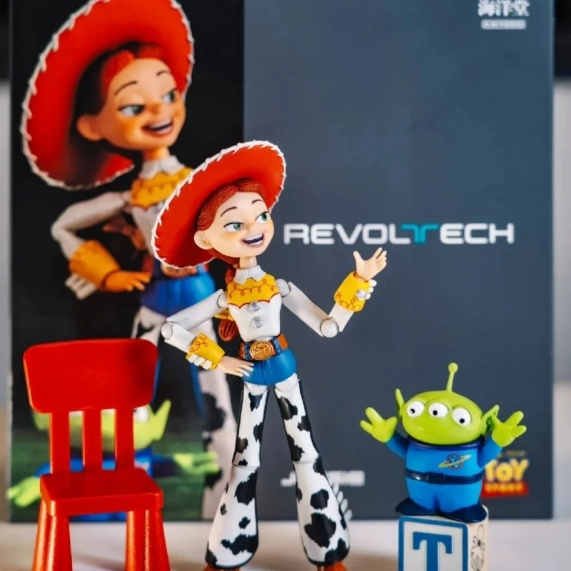 Original Kaiyodo Revoltech Toy Story Sherif Woody 2.0 Jessie ‌   Ver 1.5 Figuras de ação Anime Ornamentos Coleção Modelo Brinquedo Presentes