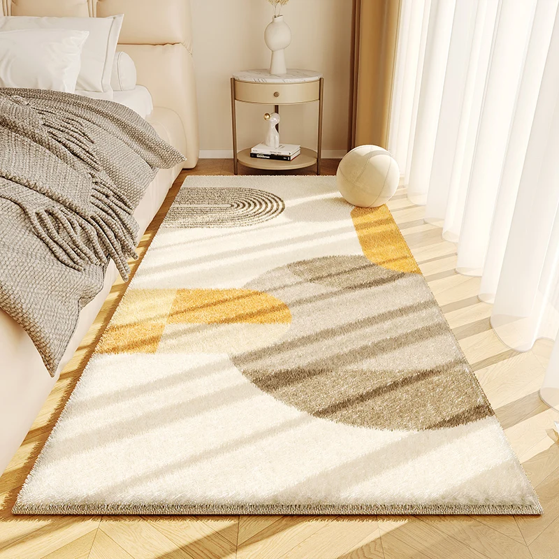 Minimalist Bedroom Plush Carpet Soft Fluffy Washable Floor Mat_voghion.com