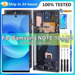 Display Note 10 With Frame Replacement Parts, For Samsung Note 10 N970F Note10 N970 N9700 LCD Touch Screen Digitizer Assembly