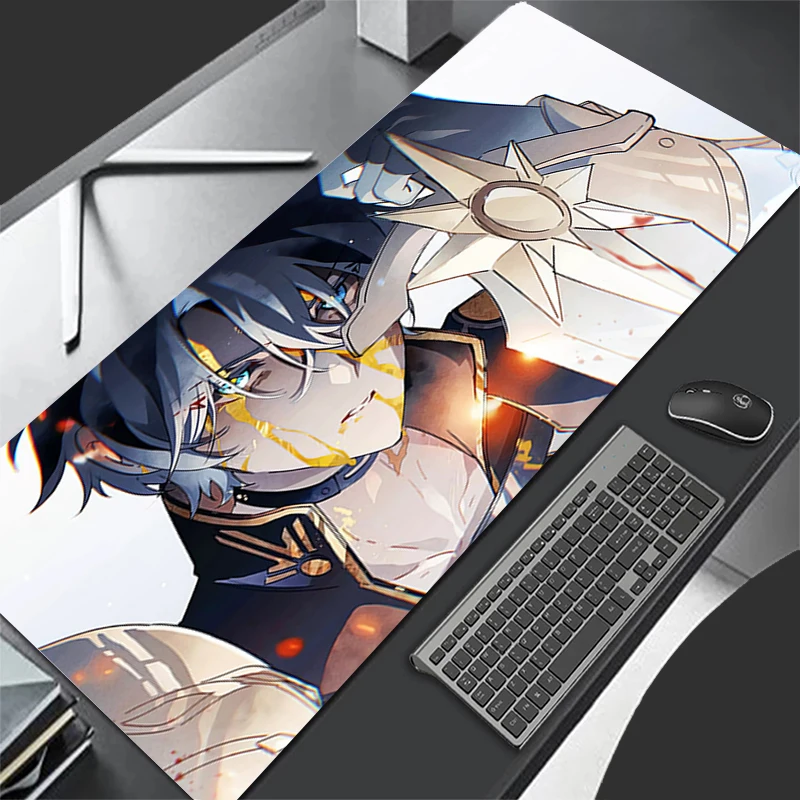 Tapis de souris accessoires de jeu d'ordinateur tapis de clavier bureau PC tapis de souris en caoutchouc Honkai Star Rail Phainon décoration tapis de souris de bureau