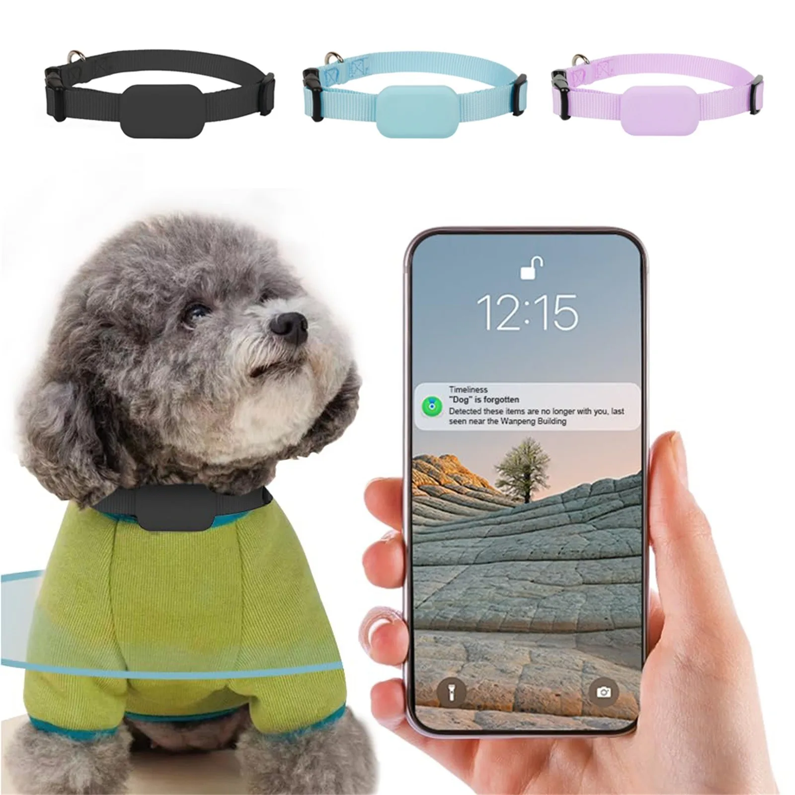 For Ios Mini Gps Tracker Battery Operated Dog Collar Animal Tracking Movement Alert Collar For Small Medium Large Dogs