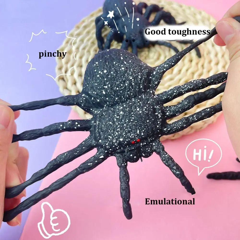 Funny Creative Spider Pinch Decompression Toy Slow Rebound Reduce Stress Prank Toy Soft Simulation Spider Model Kids