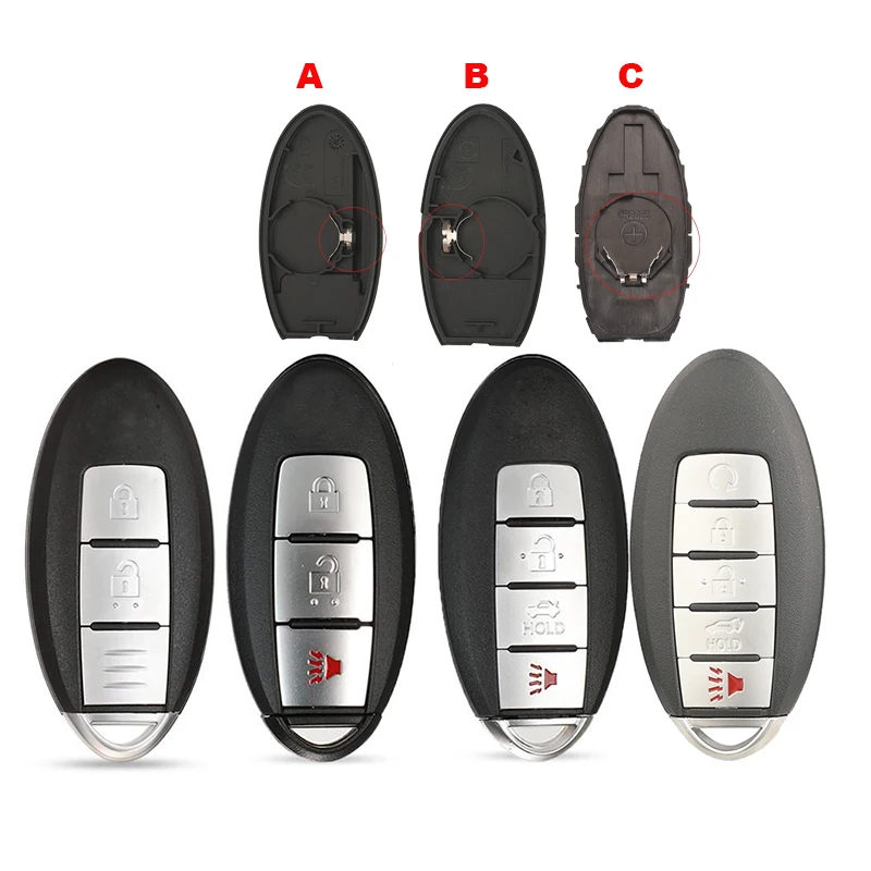 

jingyuqin Remote Car Key Shell For Nissan Cube Juke Versa Note X-Trail Qashaqai Sunny Juke Altima TIIDA Murano Maxima Case Cover