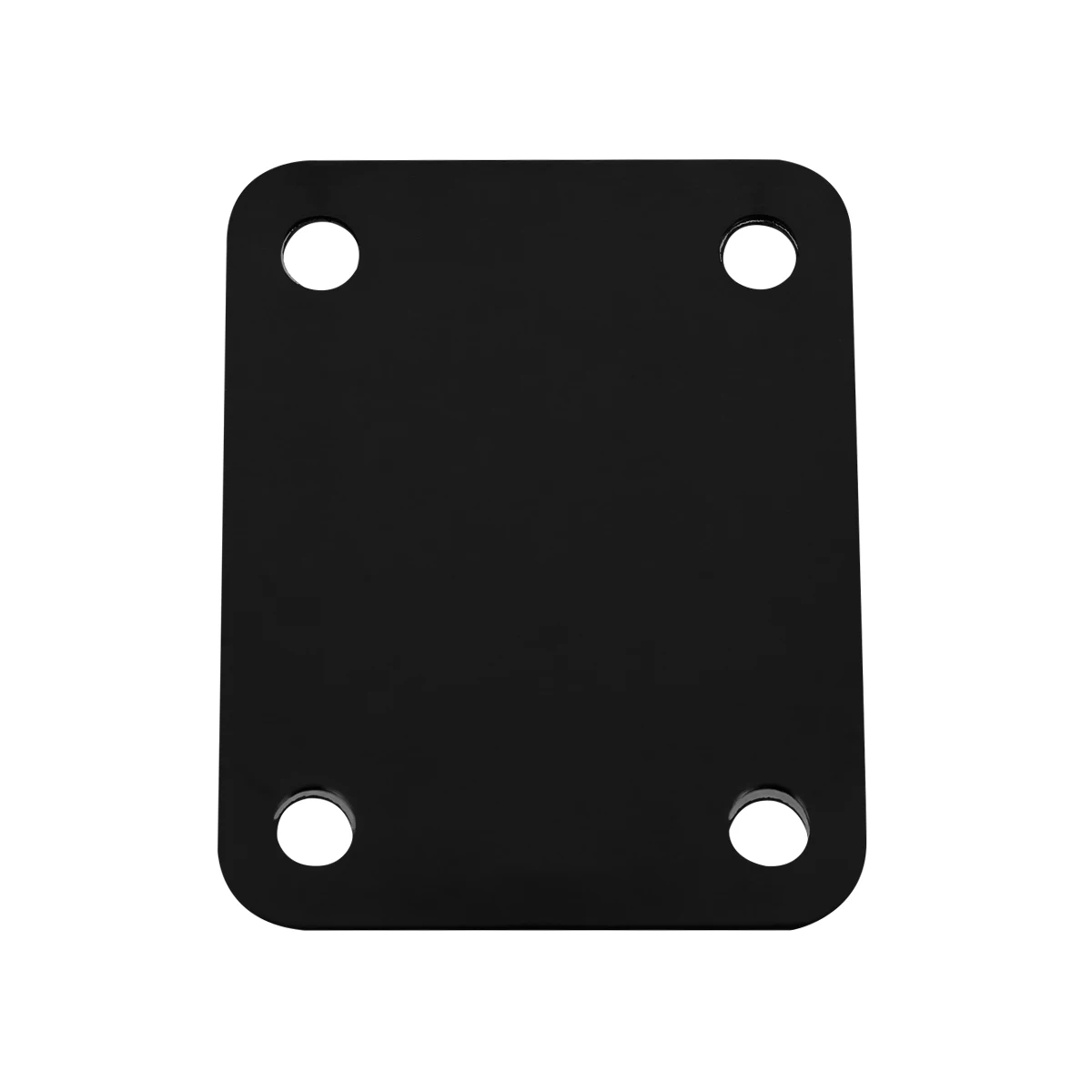 FLEOR Metal Black Electric Guitar Neck Plate Joint Board Plated w/ Rubber Mat Mounting Screws