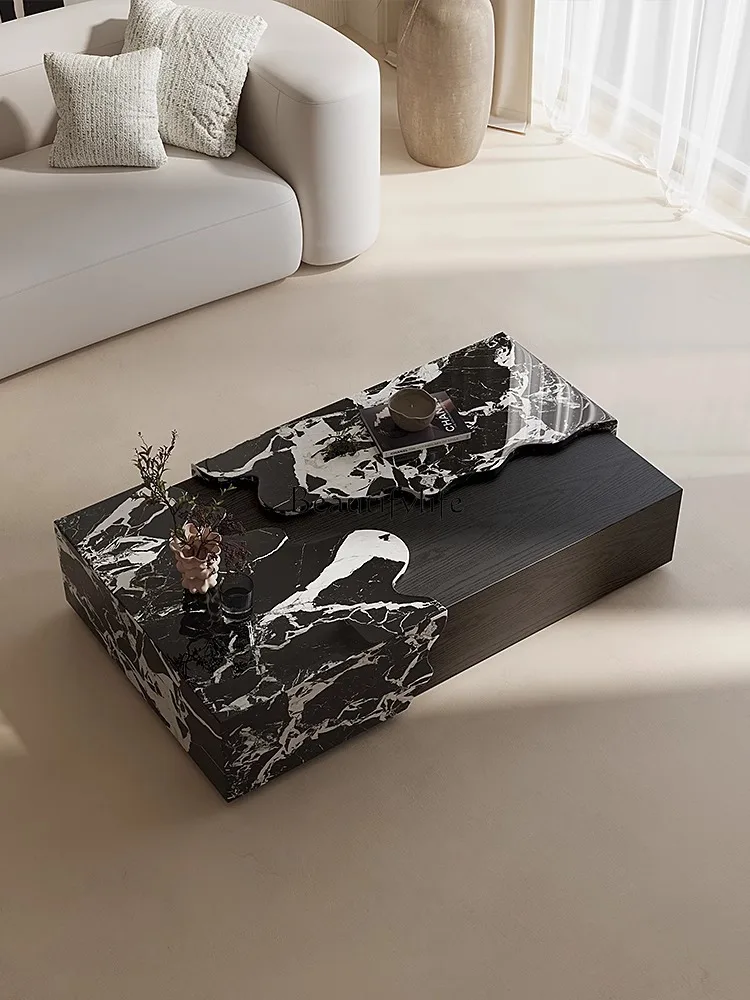 Marble Coffee Table High-Grade Italian Minimalist Light Luxury Rectangular Original Designer Model