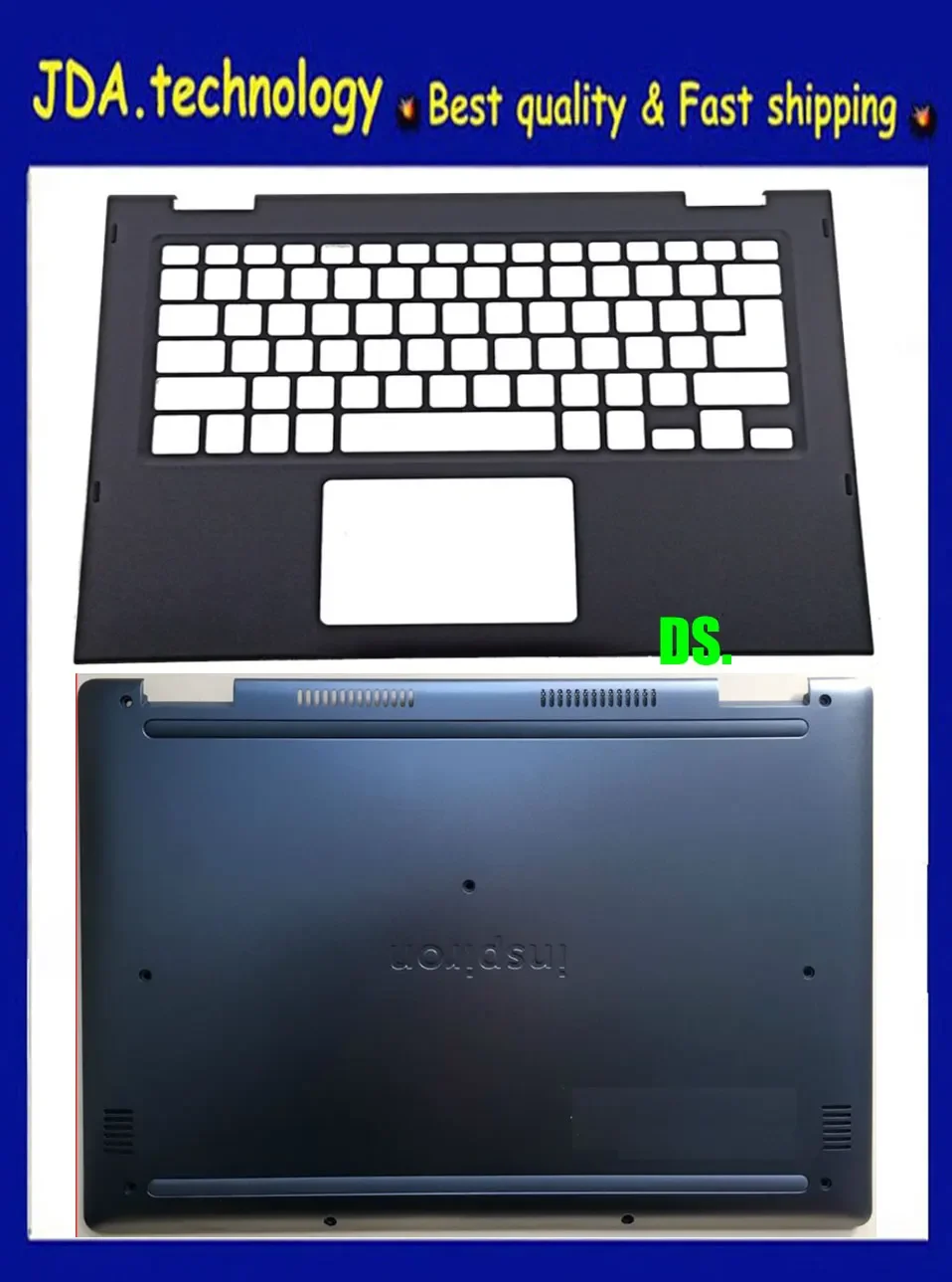 New Black For Dell Inspiron 13 5368 5378 Palmrest Keyboard bezel upper cover 0XVH3H XVH3H+bottom base case