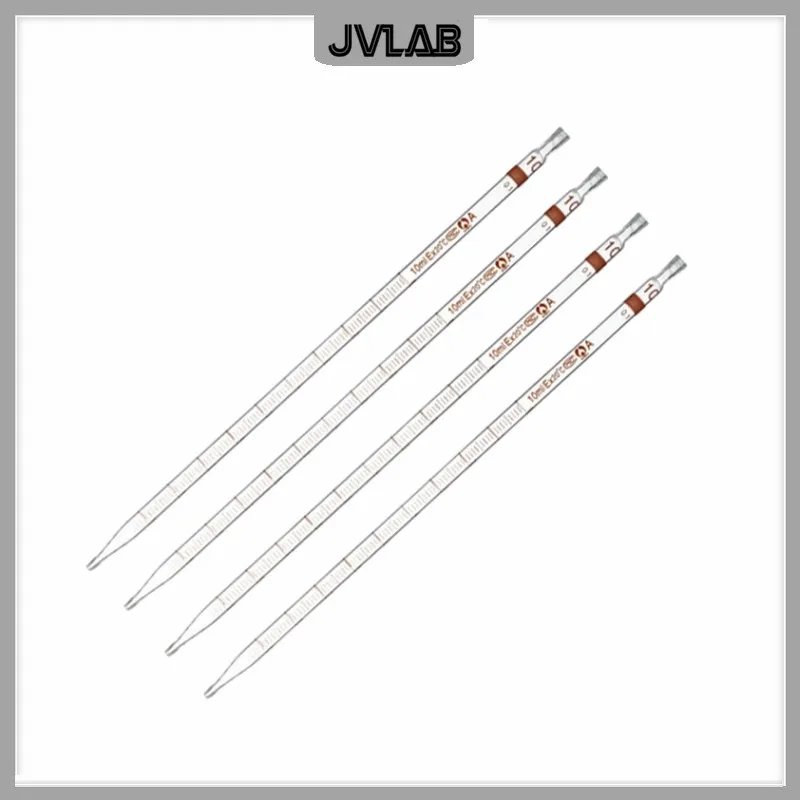 Glass Volumetric Pipette Lab Glass Transfer Straw Dropper Measuring Pipets Class A Color Ring Volume 0.1 0.2 5 10 25 50 mL