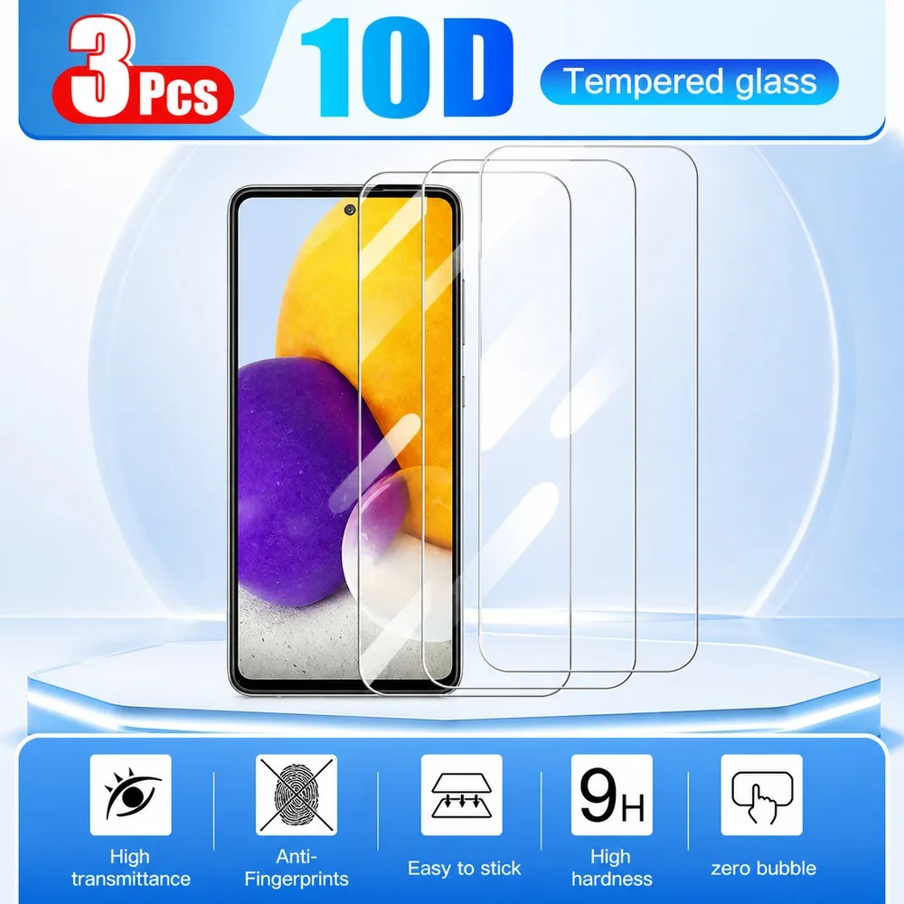 3PCS Screen Protector For Samsung Galaxy A15 A16 A17 A23 A24 4G A25 Tempered Glass For Samsung Galaxy A26 A27 A31 A32 4G A32 5G