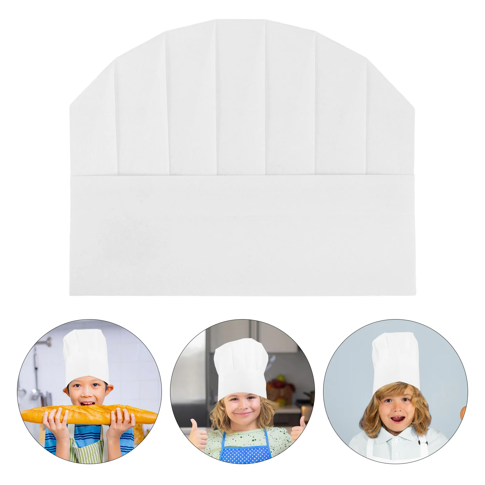 20Pcs White Chef Hat Adjustable Disposable Non-Woven Fabric Cooking Hats for Tall Kitchen Baking Cap