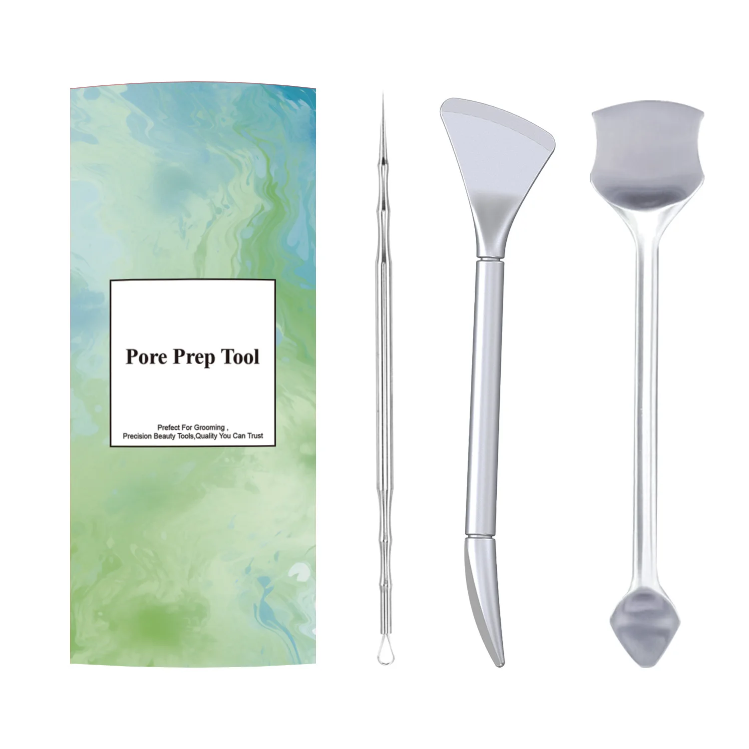 3 個セットプロフェッショナルにきび除去ツールにきびスクイーザーツールステンレス鋼コメドンスクイーザーセット傷抽出ツール