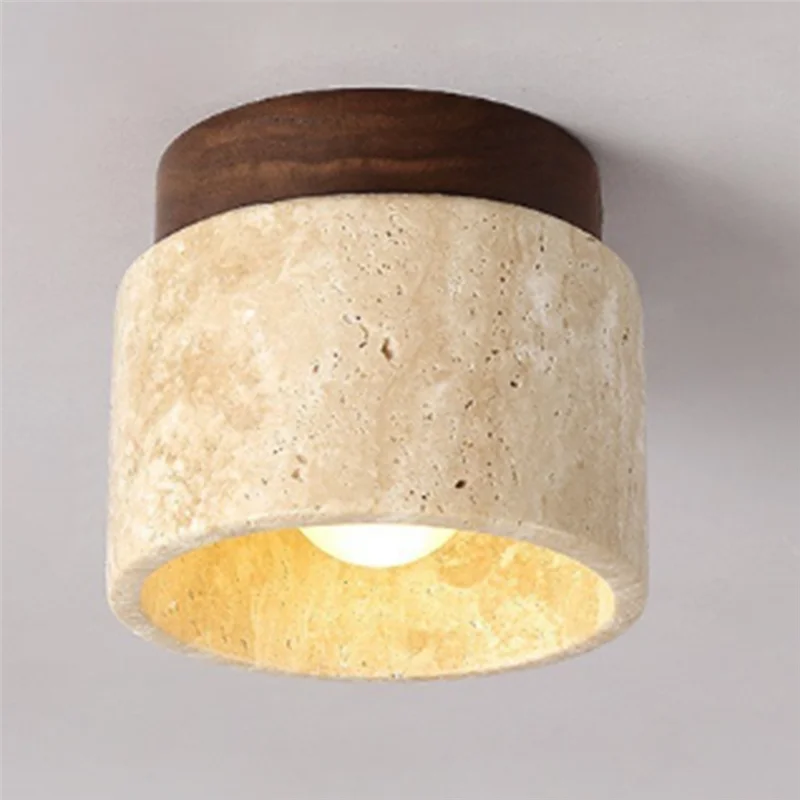

ABVJ-Japanese Style Wabi-Sabi Wooden Ceiling Lamp E27 Warm Light For Kitchen Hallway Living Room Study Hall Tea Room