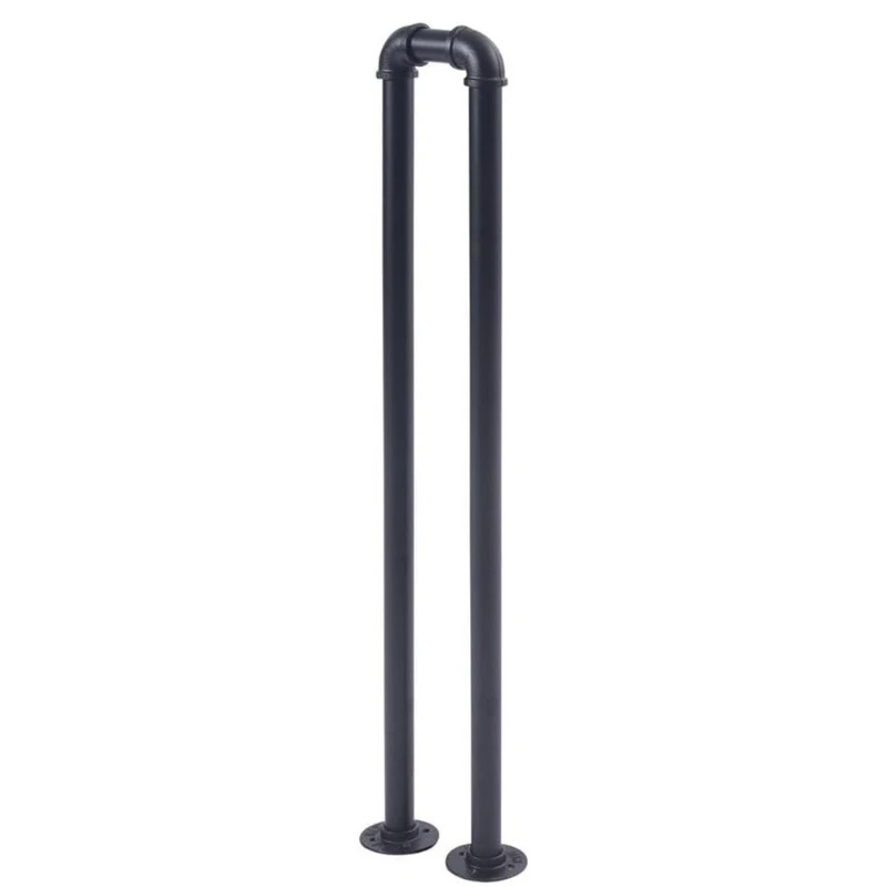 

Stair handrail black, industrial style U-shaped support railing