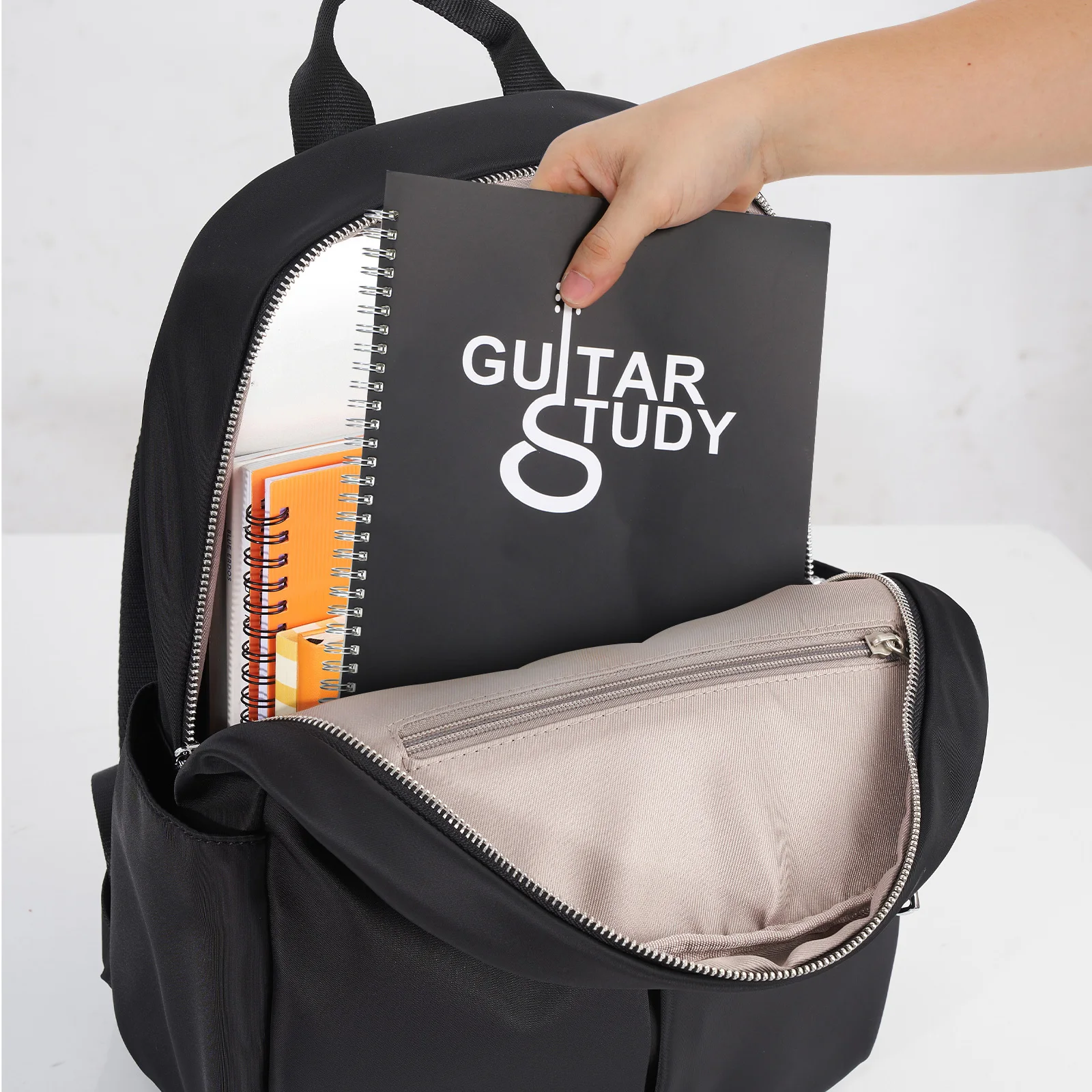 

Guitar Sheet Music Book Coil Design Small Portable Lightweight Waterproof Plastic Cover Notebook for DIY Scores Guitarist