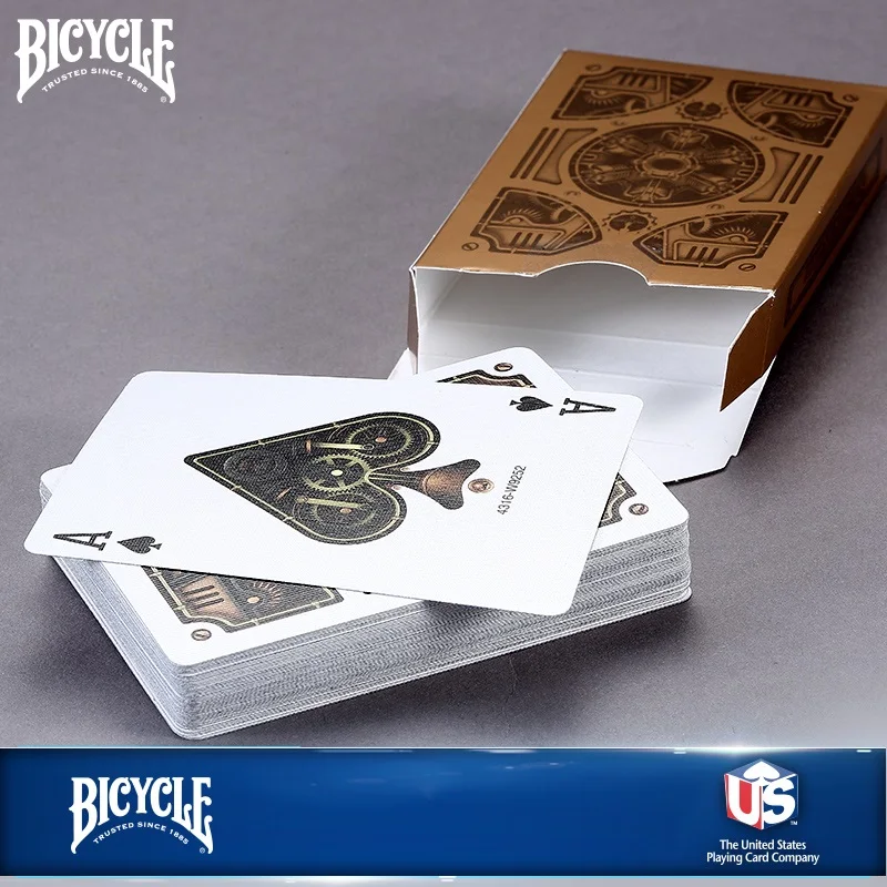 Bicycle Bronze Steampunk Playing Cards Thoery 11 Deck Poker Size USPCC Magic Card Games Close Up Magic Tricks Props for Magician