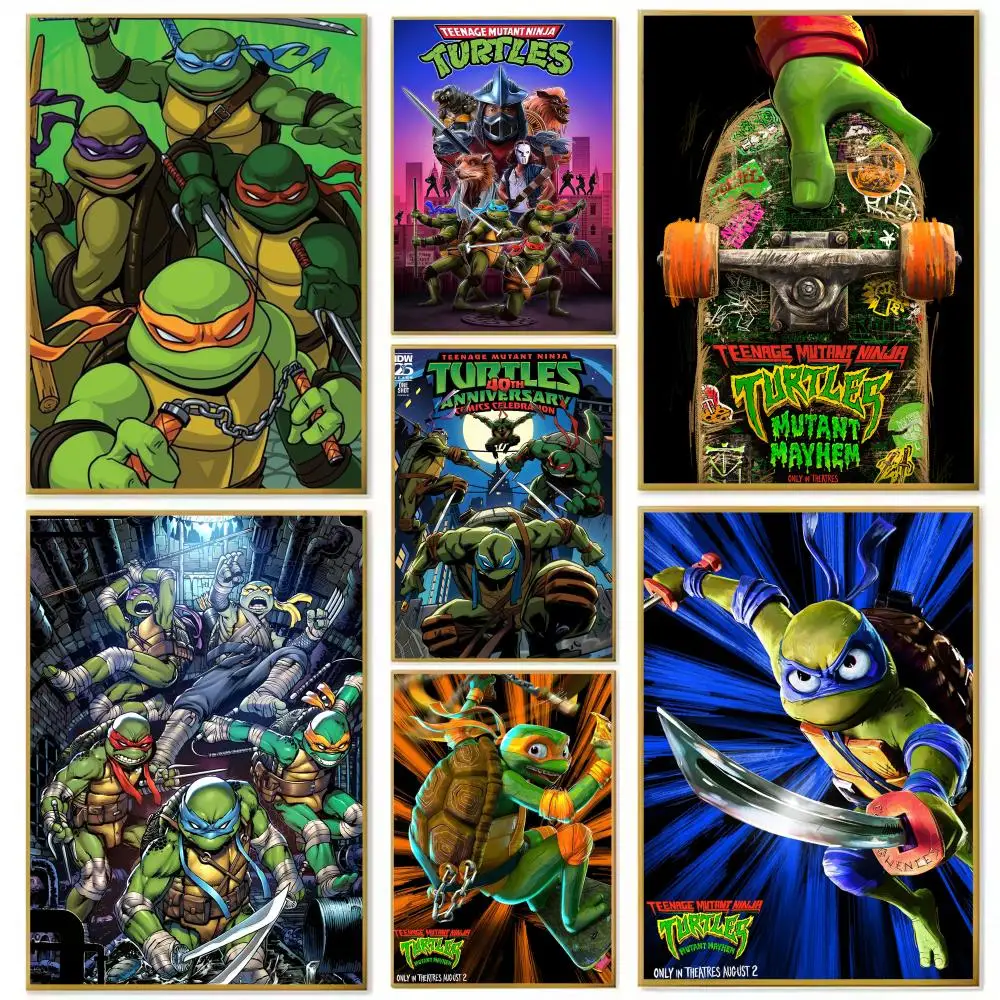 Anime süße N-Ninja Coole T-Schildkröten-Poster, Papierdruck, Zuhause, Wohnzimmer, Schlafzimmer, Eingang, Bar, Café, Kunst, Malerei, Dekoration