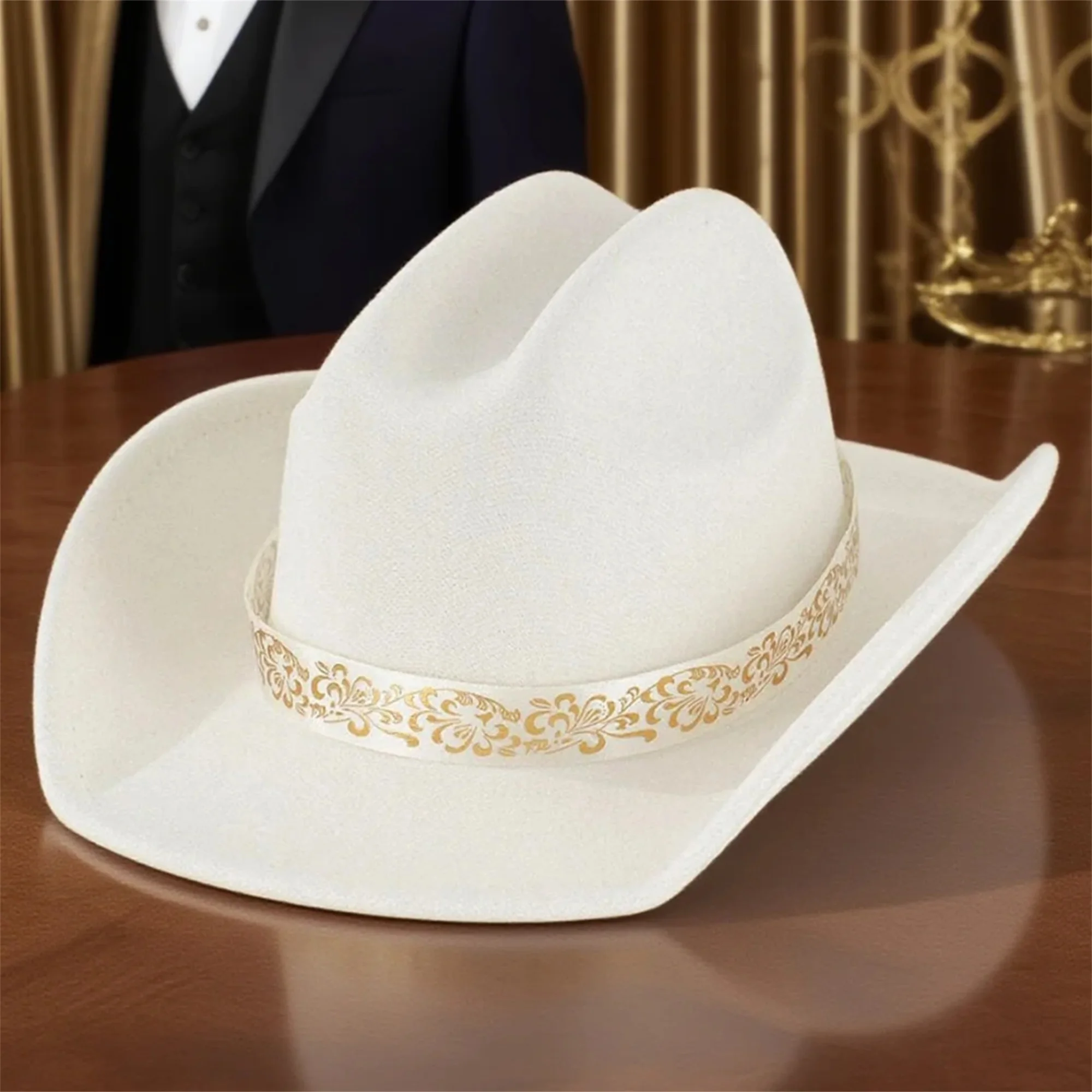 

Винтажная шляпа Fedora с широкими полями и вышитым ремешком для женщин, панамская джазовая шляпа в стиле ретро для пляжного отдыха или музыки