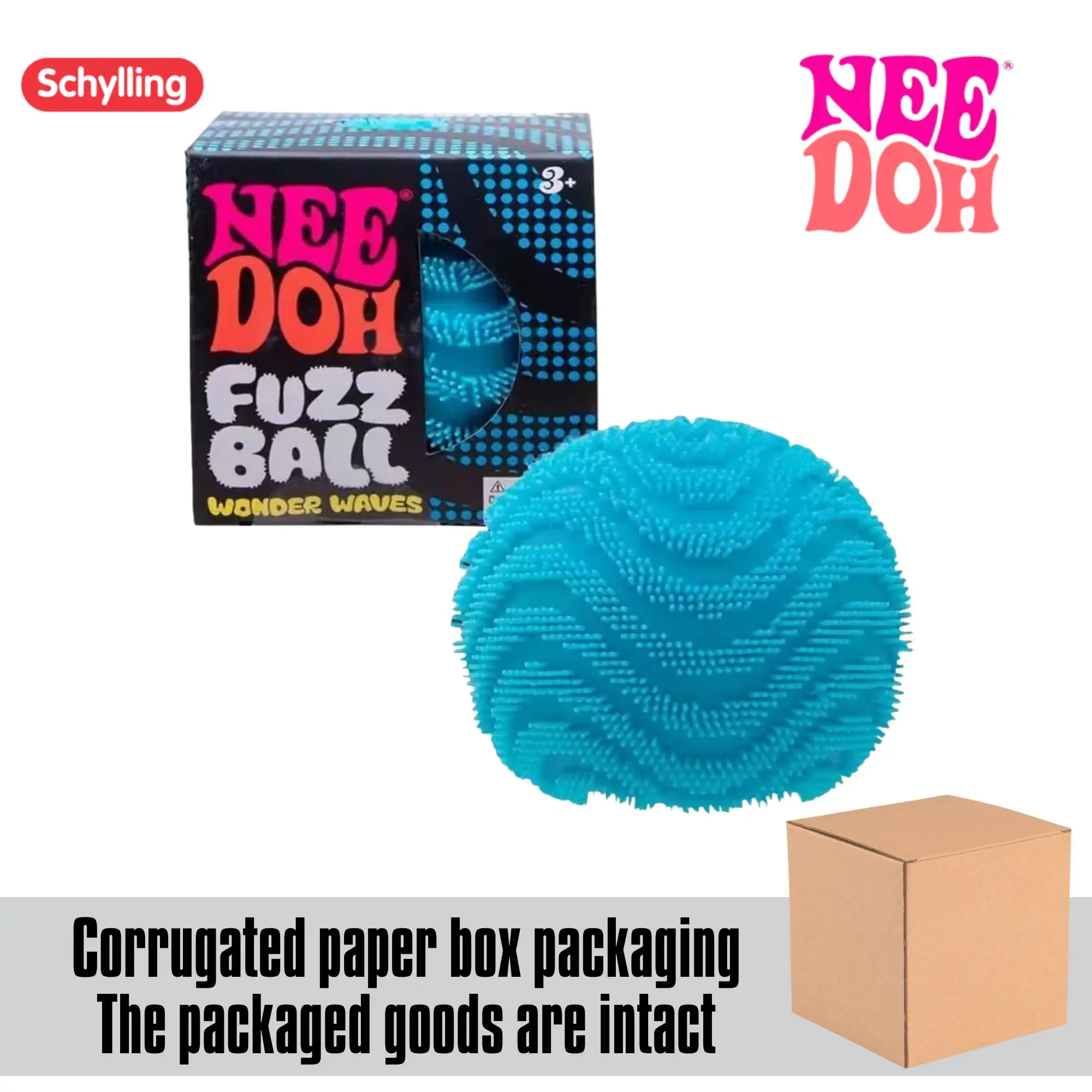 Needoh Nice Ice Baby Fidget Cube Set 4er-Pack Super Solide Squish Sensorische Spielzeuge Ungiftige Quetschspielzeuge für ADHS und Autismus Geschenk
