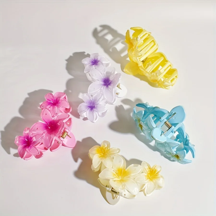 مجموعة واحدة من مشبك شعر على شكل زهرة متباينة الألوان للسيدات يوميًا بمشاهد مختلفة تستخدم شعرًا كثيفًا وشعرًا رقيقًا كهدية للعطلات شعر مانع للانزلاق #2